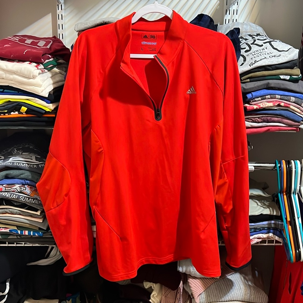 Adidas Large red quarter zip